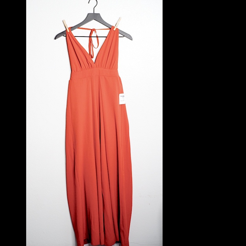 Rust orange jumpsuit